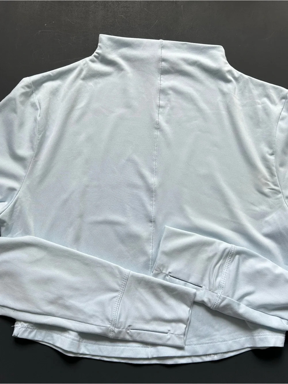 Nike Dri-FIT Baby Blue Cropped Mock Neck — Sz M